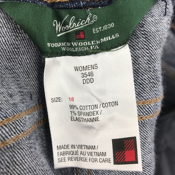 NWT Woolrich Women’s Jean Capris Size 18 dark wash - Picture 6 of 6
